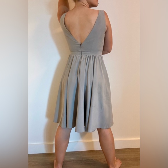 Tailor made dress, grey, silke, small. - Picture 4 of 4